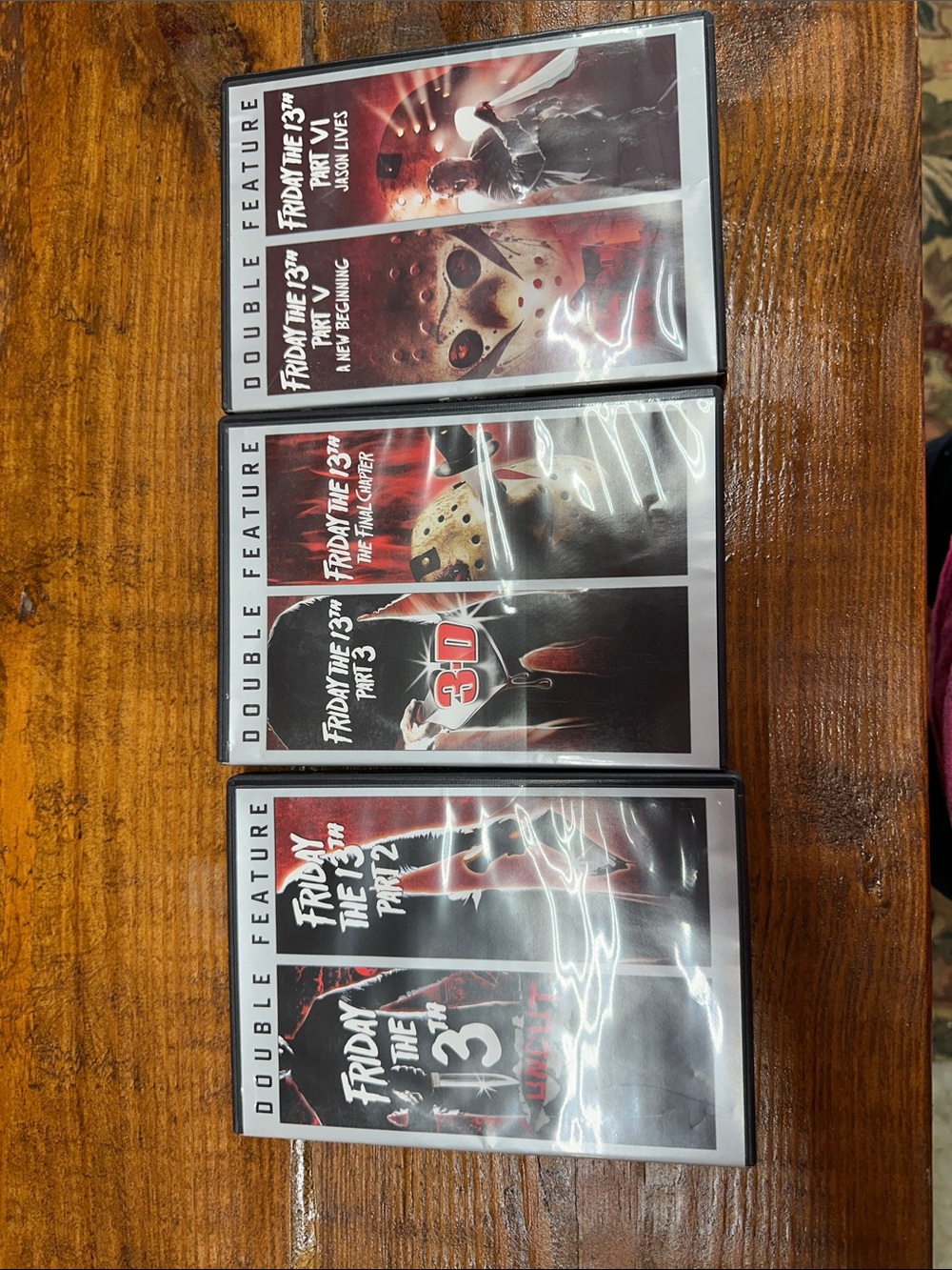 Friday the 13th Double Feature VHS-style Horror Set - Black & Red